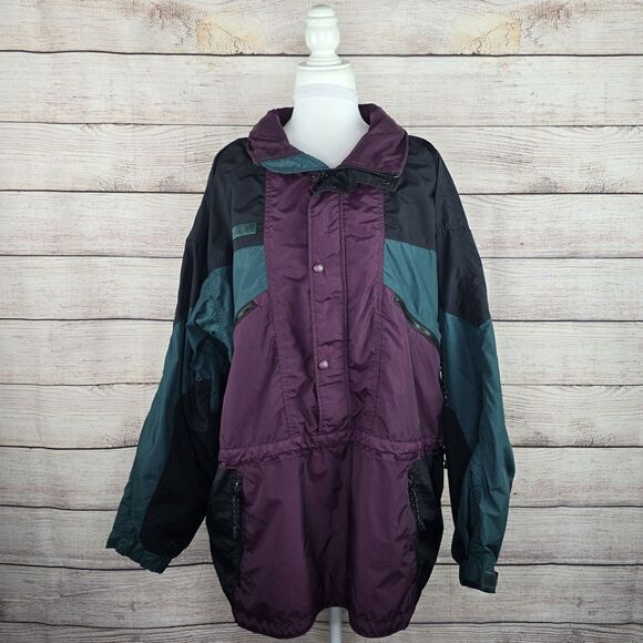 Vintage Columbia Pullover Anorak Windbreaker Pullover Jacket Large - Picture 1 of 8